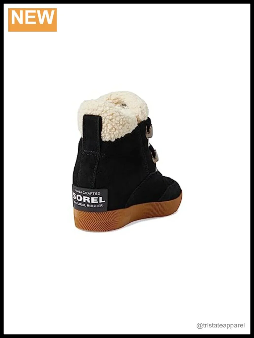 Waterproof Suede Ankle Wedge Boots Faux Shearling Winter Snow Booties